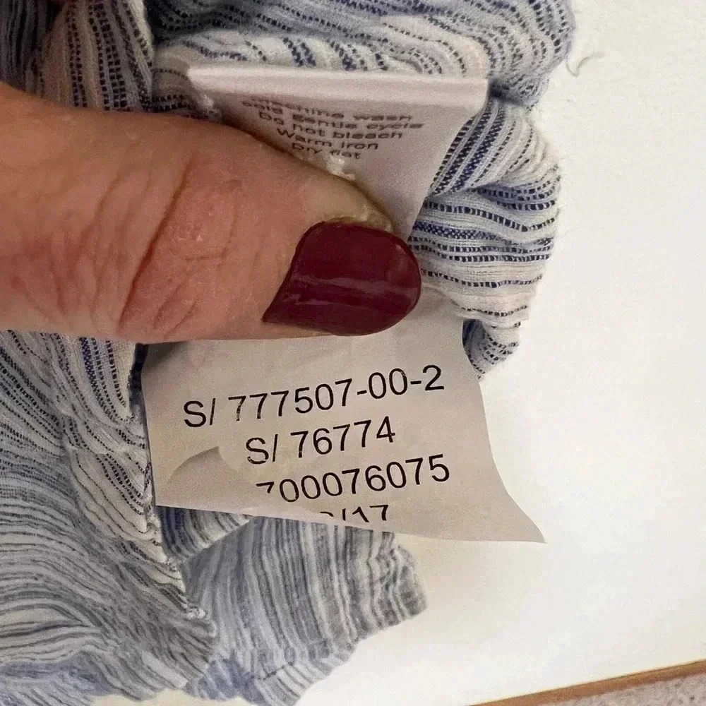 Athleta Button Down Top Lightweight Striped Butto… - image 8